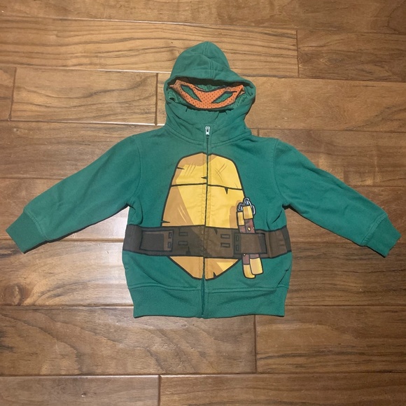 Nickelodeon Other - 🥷🏻🐢🍕 TMNT Zip Up Character Hoodie by Nickelodeon, Mutant Ninja Turtles, 3T